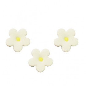 Комплект захарни цветлета - бели - 50бр